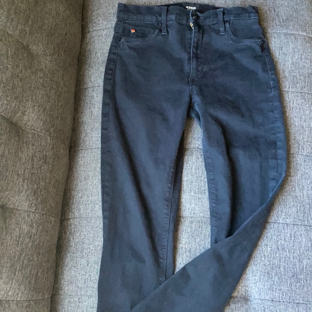Hudson Barbara High Waist Skinny Black Jeans 27